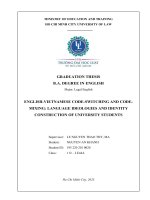 English vietnamese code switching and codemixing language ideologies and identity construction of university students