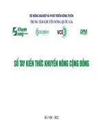 Sổ tay kiến thức khuyến nông cộng đồng