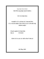 Tóm tắt: Nghiên cứu, đánh giá ảnh hưởng của nguồn điện gió công suất lớn đến hệ thống điện