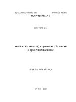 Nghiên cứu nồng độ NTproBNP huyết thanh ở bệnh nhân Basedow