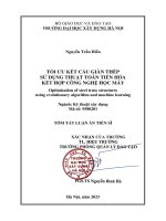 Tóm tắt: Tối ưu kết cấu giàn thép sử dụng thuật toán tiến hóa kết hợp công nghệ học máy