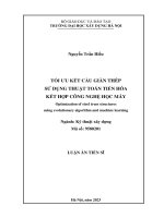 Tối ưu kết cấu giàn thép sử dụng thuật toán tiến hóa kết hợp công nghệ học máy