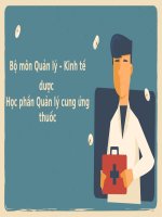 Quản lý cung ứng thuốc  Chỉ định đấu thầu thông thường