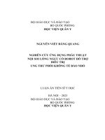 Tóm tắt: Nghiên cứu ứng dụng phẫu thuật nội soi lồng ngực có Robot hỗ trợ điều trị ung thư phổi không tế bào nhỏ