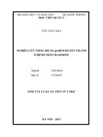 Tóm tăt: Nghiên cứu nồng độ NTproBNP huyết thanh ở bệnh nhân Basedow