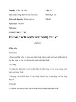 Giáo án thực tập phong cách ngôn ngữ nghệ thuật