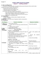 Giáo án 10 (sách mới) kỳ 2 unit 8