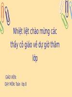 Chương 5 bài 2  tọa độ của một điểm và đồ thị hàm số ( 4 tiết) – môn toán   khối 8   bộ sách chân trời sáng tạo   nguyễn thị yến trang