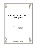 Bìa giới thiệu về đất nước Hàn Quốc