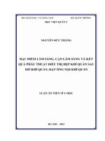 Đặc điểm lâm sàng, cận lâm sàng và kết quả phẫu thuật điều trị hẹp khí quản sau mở khí quản, đặt ống nội khí quản