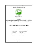 Khóa luận tốt nghiệpphân lập một số chủng nấm men từ các nguồn tự nhiên có khả năng tăng sinh mạnh ứng dụng để sản xuất bánh mì