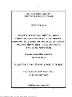 Nghiên cứu sự tạo phức đa ligan trong hệ 1 (2 pyridylazo) 2 naphthol (pan)   bi (iii)   chcl2cooh bằ ng phƣơng pháp chiết   trắc quang và ứng dụng phân tích