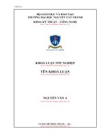BIỂU MẪU HƯỚNG DẪN KHOÁ LUẬN TỐT NGHIỆP Ô TÔ