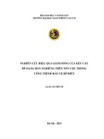Nghiên cứu hiệu quả giảm sóng của kết cấu đê dạng bản nghiêng trên nền cọc trong công trình bảo vệ bờ biển