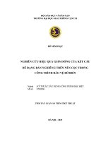 tóm tắt: Nghiên cứu hiệu quả giảm sóng của kết cấu đê dạng bản nghiêng trên nền cọc trong công trình bảo vệ bờ biển