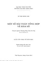 Một số bài toán tổng hợp về hàm số