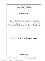 Nghiên cứu một số thành phần hóa học và vi thể của hạt tophi gút trong mối liên quan với các chỉ số hóa sinh của bệnh nhân gút là người việt nam