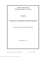 Giải pháp bảo vệ web server dựa trên reverse proxy