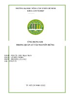 ỨNG DỤNG GIS  TRONG QUẢN LÝ TÀI NGUYÊN RỪNG