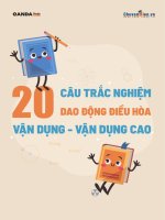 Lí 2  20 câu vd vdc dao động điều hòa