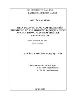 Phân loại vóc dáng nam trung niên Thành phố Hồ Chí Minh ứng dụng xây dựng Avatar trong phần mềm thiết kế trang phục 3D