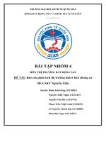 Môn thị trường bất động sản đề tài  báo cáo phân tích thị trường nhà ở khu chung cưbea sky nguyễn xiển