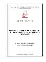 Hỗ trợ chăm sóc khách hàng dựa vào học máy cho doanh nghiệp Viễn thông