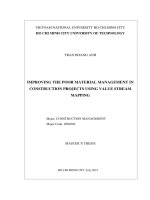 Improving the poor material management in construction projects using value stream mapping