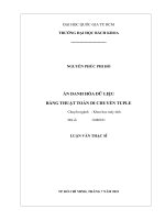 Ẩn danh hóa dữ liệu bằng thuật toán di chuyển tuple