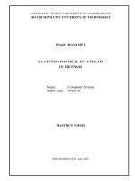 Qa system for real estate law in vietnam