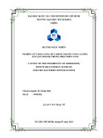 Nghiên cứu khả năng huy động nguồn năng lượng tái tạo cho hệ thống điện miền nam