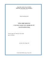 Tổng hợp khoáng calcium silicate hydrate từ nguồn kính thải