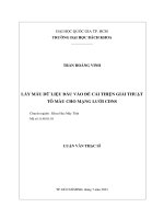 Lấy mẫu dữ liệu đầu vào để cải thiện giải thuật tô màu cho mạng lưới cdns