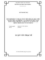 Kết hợp bim và thuật toán tiến hóa đa mục tiêu (evolution algorith ea) nhằm tổ chức mặt bằng công trường và quản lý an toàn lao động trong dự án xây dựng