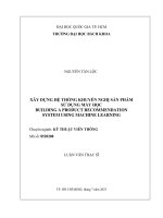 Xây dựng hệ thống khuyến nghị sản phẩm sử dụng máy học
