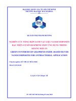 Nghiên cứu tổng hợp xanh vật liệu nanocomposite bạc trên cơ sở graphene oxit ứng dụng trong kháng khuẩn