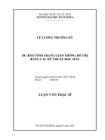 Dự báo tình trạng giao thông đô thị bằng các kỹ thuật học máy