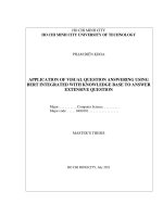 Application of visual question answering using bert integrated with knowledge base to answer extensive question