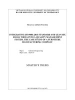 Integrating iso 9001 2015 standard and lean six sigma tools into a quality management system the case study of a furniture manufacturing company