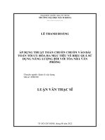 Áp dụng thuật toán chuồn chuồn vào bài toán tối ưu hóa đa mục tiêu về hiệu quả sử dụng năng lượng đối với tòa nhà văn phòng