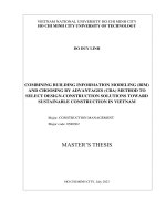 Combining building information modeling (bim) and choosing by advantages (cba) method to select design construction solutions toward sustainable construction in viet nam