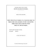 Phân tích ứng xử động của tấm fgm chịu tải trọng điều hòa di động có xét ảnh hưởng nhiệt độ sử dụng phương pháp phần tử chuyển động
