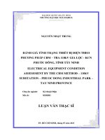 Đánh giá tình trạng thiết bị điện theo phương pháp cbm tba 110kv gia lộc kcn phước đông, tỉnh tây ninh