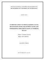 Authentication via deep learning facial recognition with and without mask and timekeeping implementation at working spaces