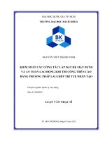 Kiểm soát các công tác lắp đặt hệ mặt dựng và an toàn lao động khi thi công trên cao bằng phương pháp lai ghép trí tuệ nhân tạo