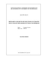 Research and develop solutions to traffic data collection based on voice techniques