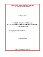 Nghiên cứu các rào cản dự án xây dựng tích hợp module (mic) tại việt nam