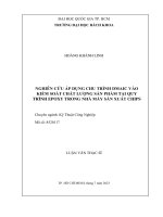 Nghiên cứu áp dụng chu trình dmaic vào kiểm soát chất lượng sản phẩm tại quy trình epoxy trong nhà máy sản xuất chips