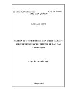 Nghiên cứu tính đa hình gen STAT5b và STAT6 ở bệnh nhân ung thư biểu mô tế bào gan có HBsAg (+)