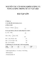Bài tập lớn nhiệt động lực học vật liệu